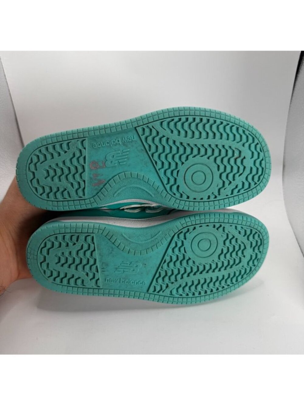 New Balance 480 Kids Sneakers Teal & White Size 1 US Lace-Up Cushioned Sole - Picture 7 of 8